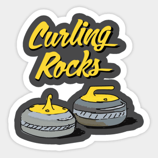 Curling Rocks Sticker